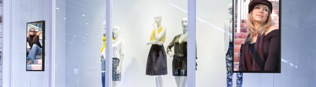 Schaufenster - Monitor / Bildschirm Halterungen Schaufenster - Monitor / Bildschirm Halterungen