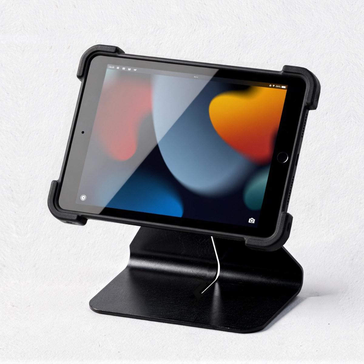 TabLines TTS011B Tablet Tischständer neigbar - schwarz, Tischständer für Tablets