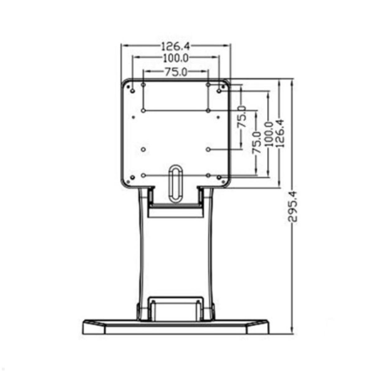 MonLines MTS700B Touchscreen Tisch Ständer, Maße MonLines MTS700B Touchscreen Tisch Ständer, Maße