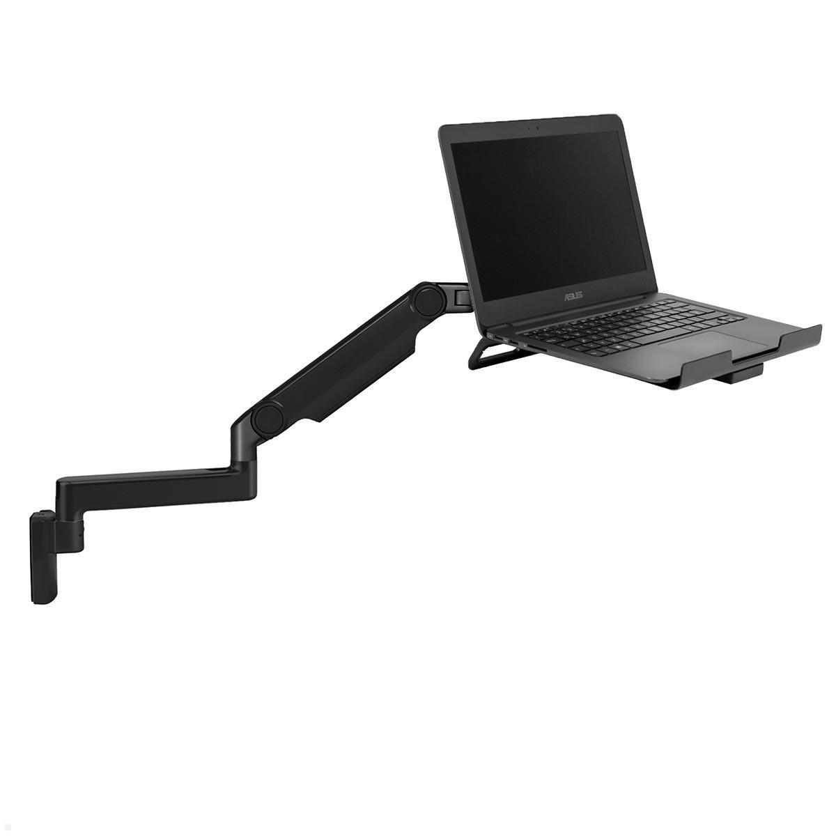 Humanscale M2.1 Laptop Wandhalterung mit Schwenkarm gerade, schwarz Humanscale M2.1 Laptop Wandhalterung mit Schwenkarm gerade, schwarz