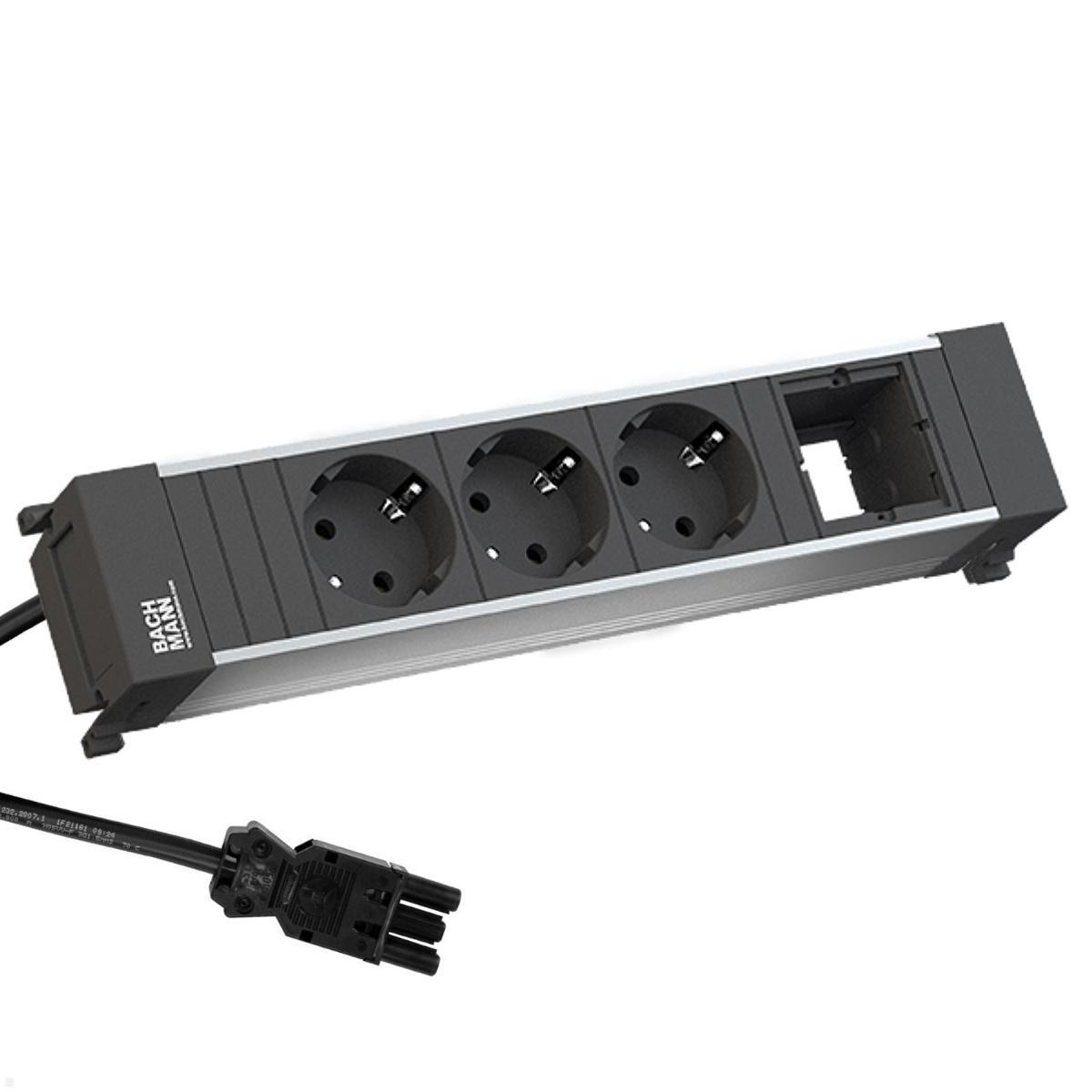 Bachmann Power Frame 3x Steckdose 1x Custom Modul (916.006) 