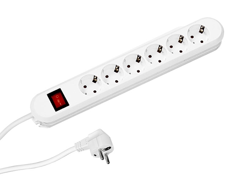 Bachmann SMART 6x Steckdose 1x Schalter Zuleitung 3m (381.251K) weiß Bachmann SMART 6x Steckdose 1x Schalter Zuleitung 3m (381.251K) weiß