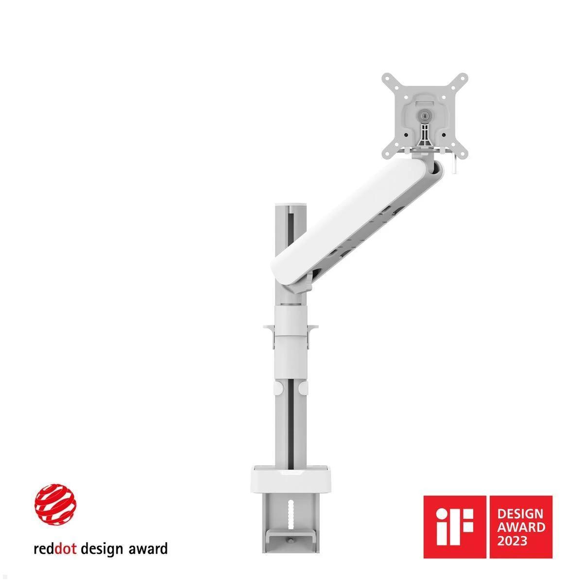 Vogels Motion Plus MOMO 4127W Monitor Tischhalterung neigbar, weiß, höhenverstellbare Bildschirmhalterung