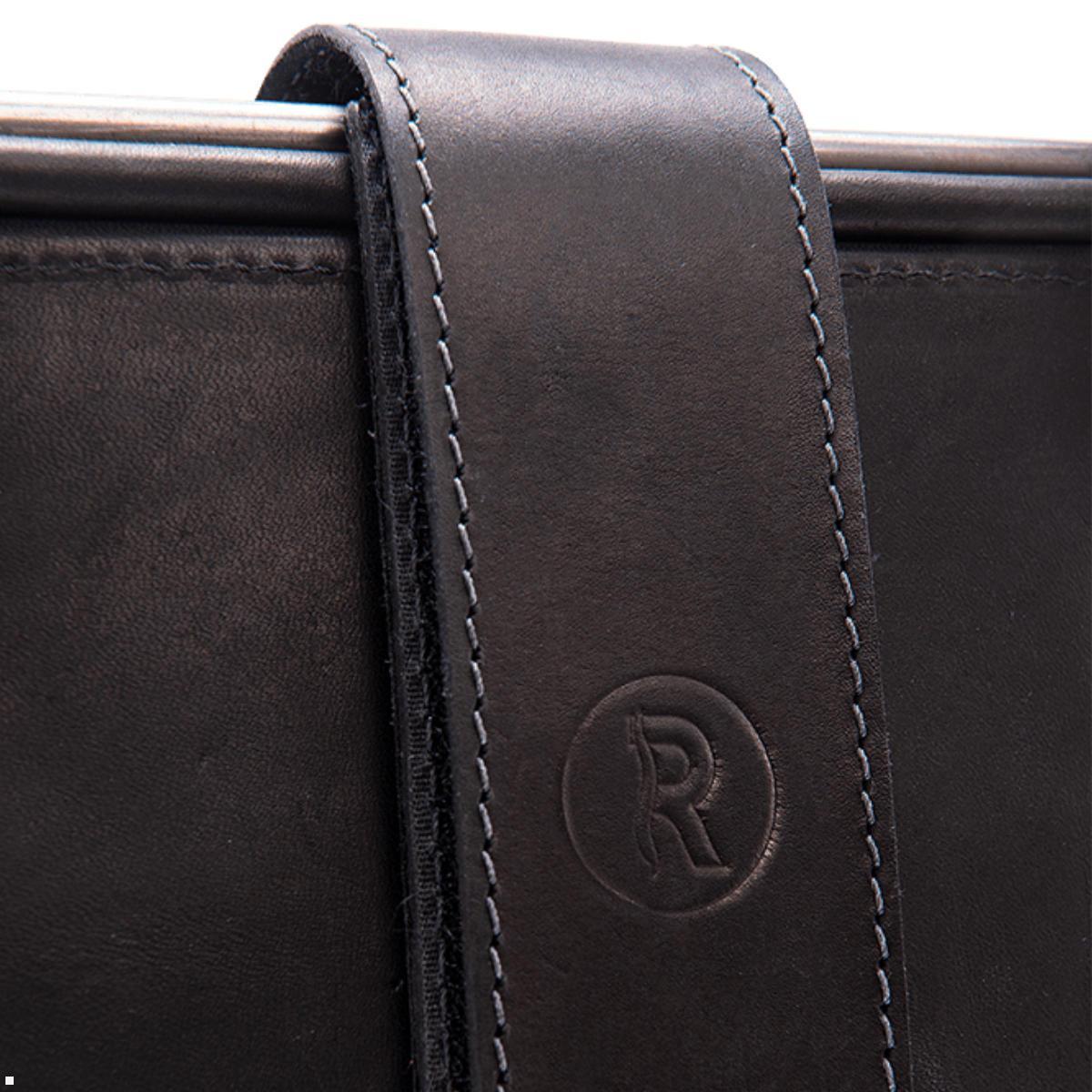 R-Go Viva Laptoptasche mit höhenverstellbarem Laptop Ständer, schwarz, Detail Lasche R-Go Viva Laptoptasche mit höhenverstellbarem Laptop Ständer, schwarz, Detail Lasche