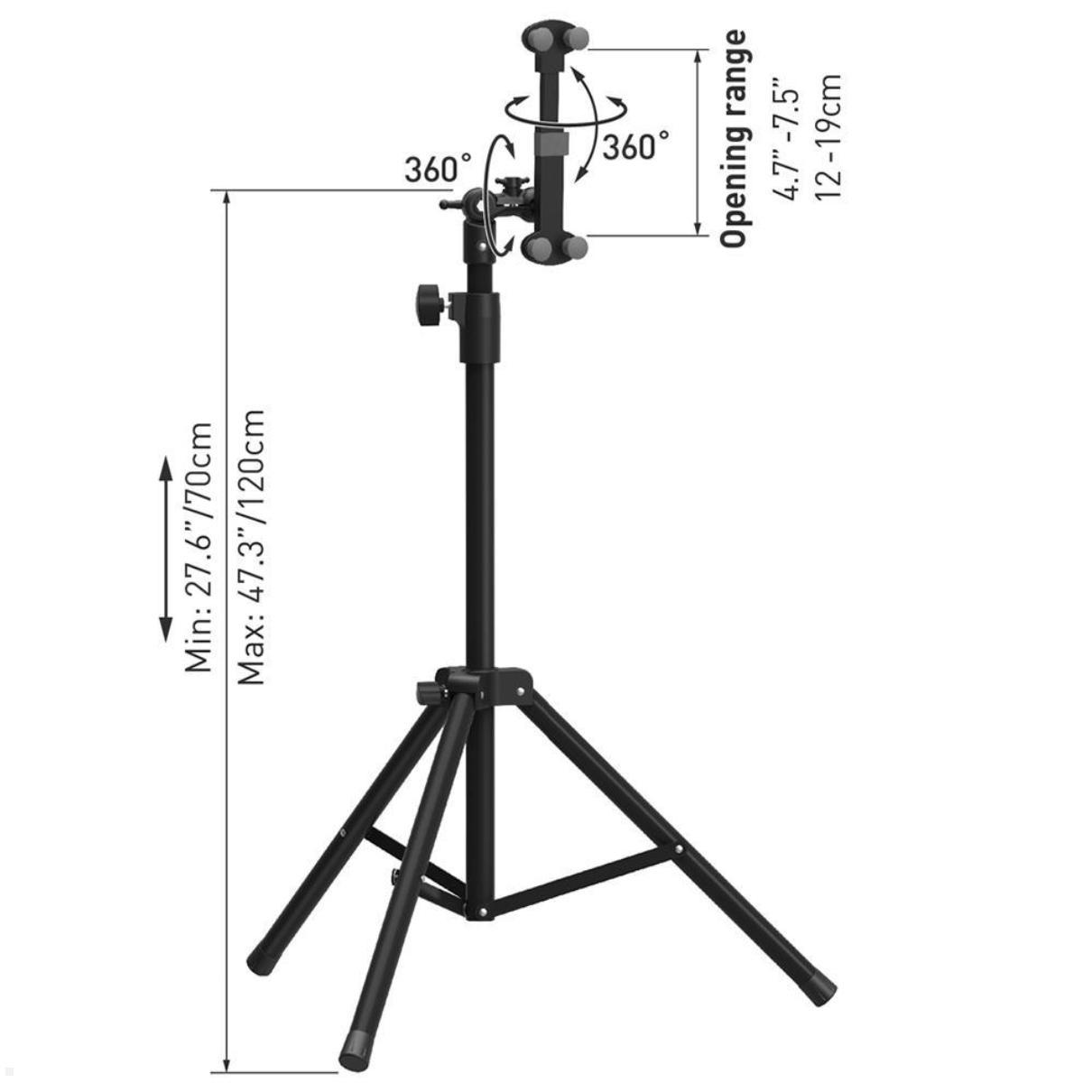 TabLines TBS012 Tablet / Smartphone Bodenstativ 4 - 12 Zoll, Maße TabLines TBS012 Tablet / Smartphone Bodenstativ 4 - 12 Zoll, Maße