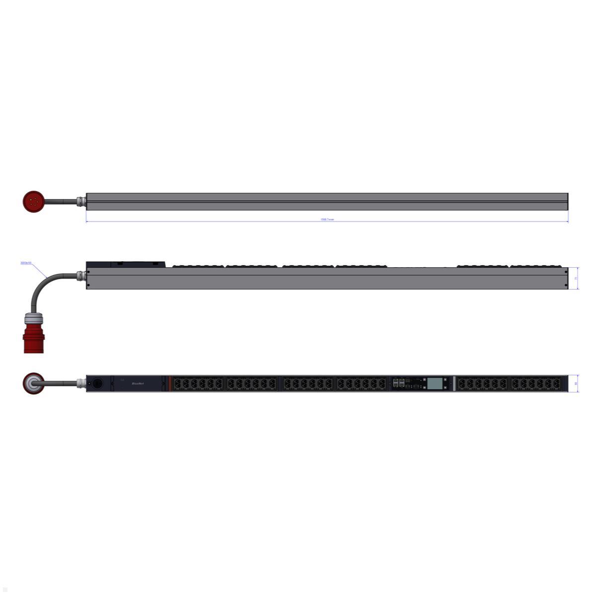 Bachmann BN PRO Metered + – 36xCombo, 3,0m CEE 16A/5p (BM0024750), Rechenzentrumslösung
