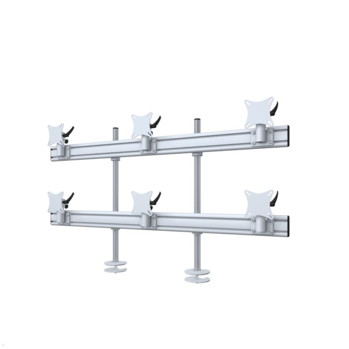 MonLines MTH207G Flat 3+3 Display Tischhalterung Einbau 25-32 Zoll, grau MonLines MTH207G Flat 3+3 Display Tischhalterung Einbau 25-32 Zoll, grau