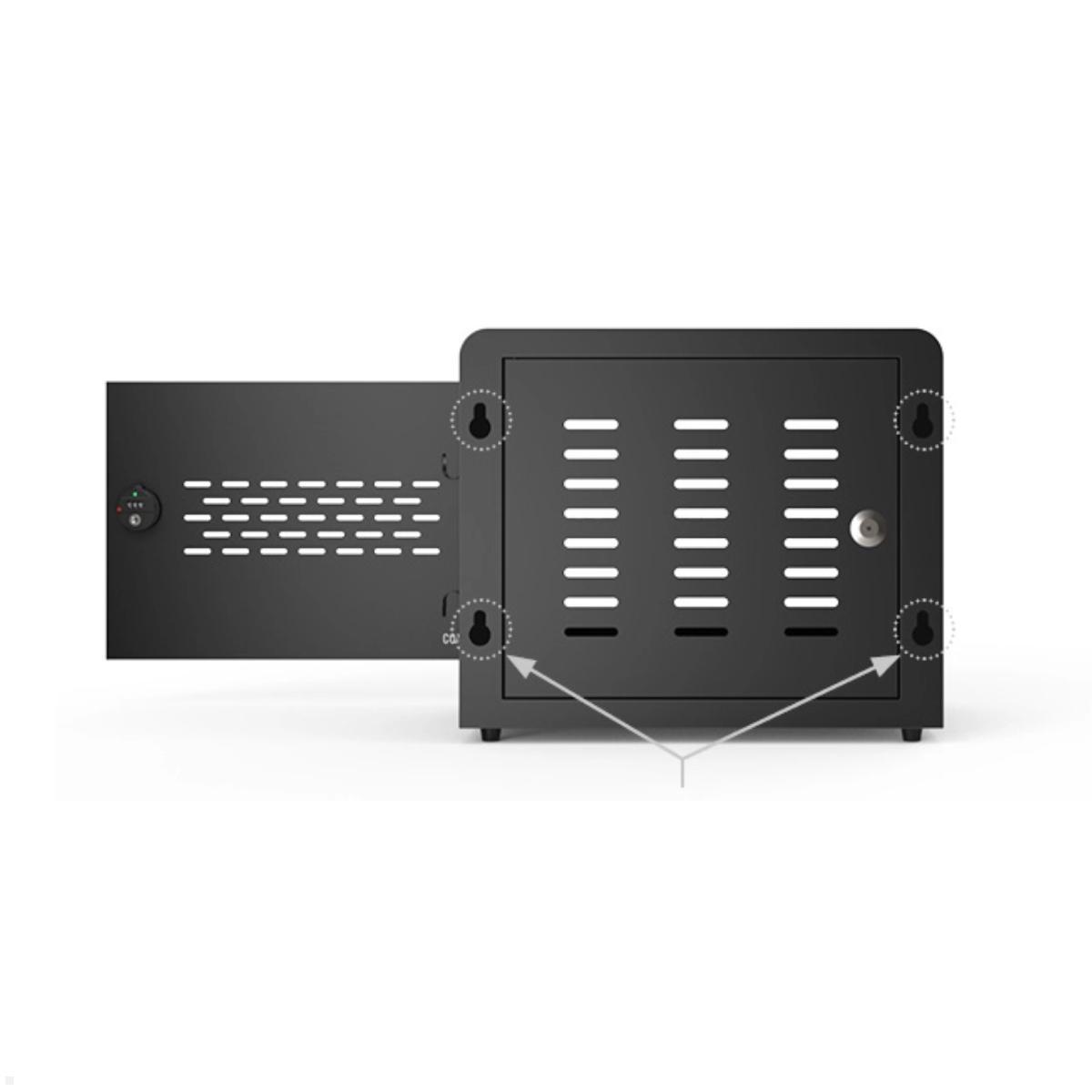 Compulocks Laptop / Tablet Ladeschrank abschließbar für 16x 15,6 Zoll Geräte, Rückseite anschraubbar Compulocks Laptop / Tablet Ladeschrank abschließbar für 16x 15,6 Zoll Geräte, Rückseite anschraubbar