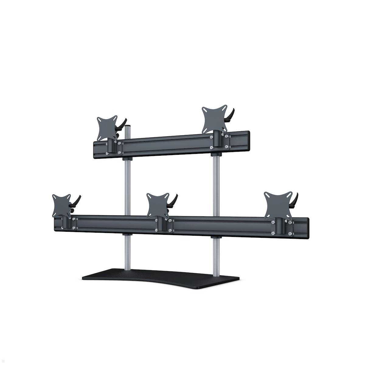 MonLines MTH285B Flat 3+2 Monitorhalterung mit Tischstandfuß bis 24 Zoll, schwarz MonLines MTH285B Flat 3+2 Monitorhalterung mit Tischstandfuß bis 24 Zoll, schwarz