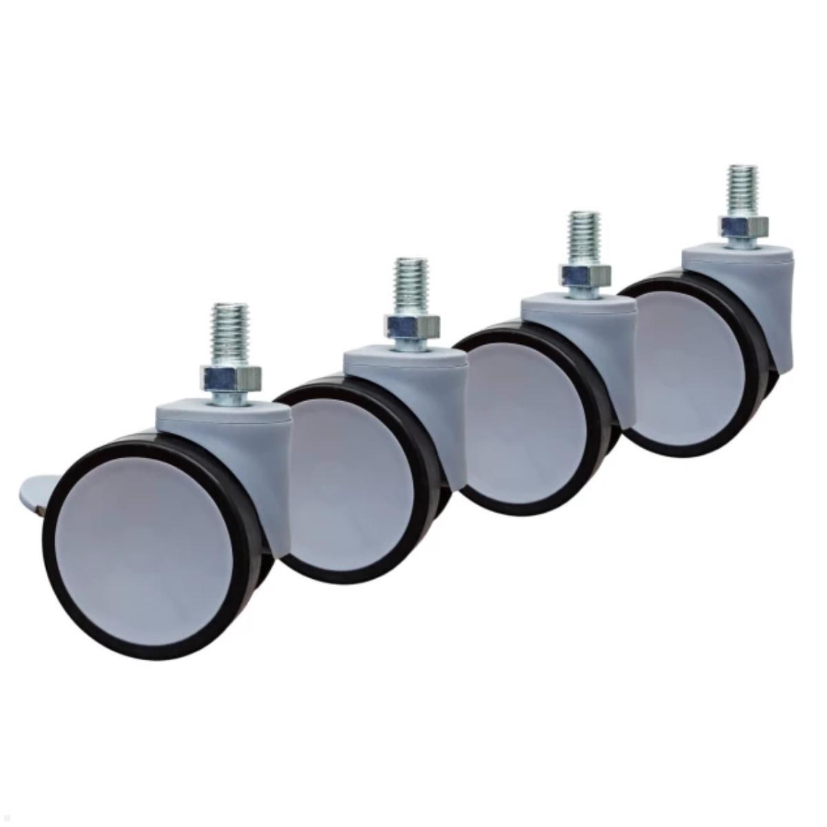 VCM Onu weißlack TV Ständer ohne Regal, Detailansicht Rollen