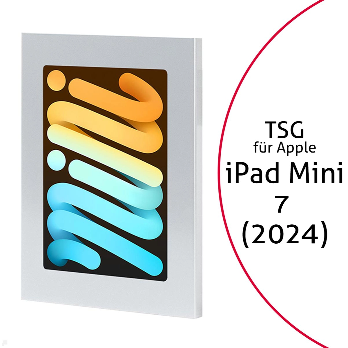 TabLines TSG110S Schutzgehäuse für Apple iPad Mini 7 (A17 Pro), silber