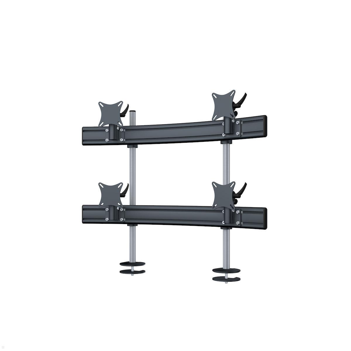 MonLines MTH296B Para 2+2 Monitor Tischhalter Einbau bis 32 Zoll, schwarz MonLines MTH296B Para 2+2 Monitor Tischhalter Einbau bis 32 Zoll, schwarz