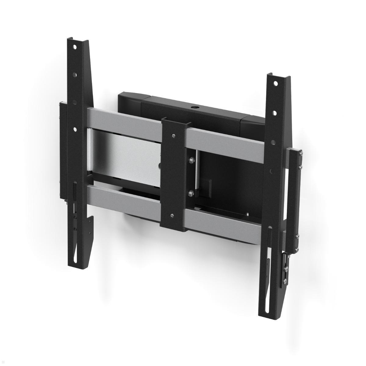 SMS ICON 3D Medium TV Wandhalter schwenkbar (14-002-5), silber/schwarz an die Wand geklappt SMS ICON 3D Medium TV Wandhalter schwenkbar (14-002-5), silber/schwarz an die Wand geklappt