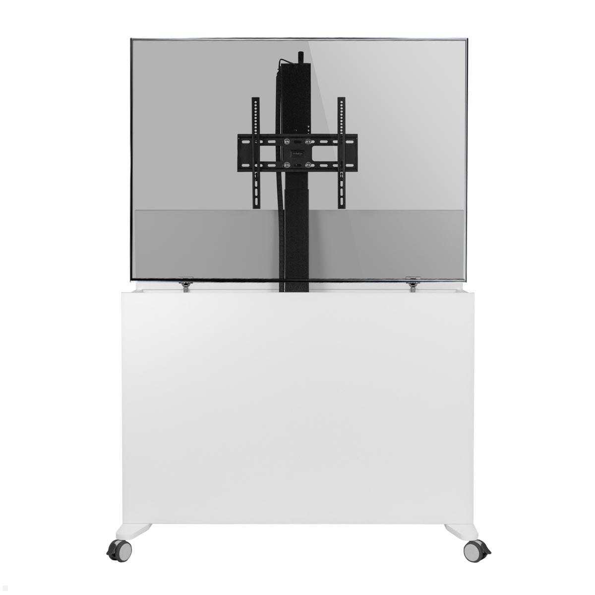 MonLines SIDEB65W mobiles TV Sideboard mit Lift bis 65 Zoll, weiß VESA Aufnahme MonLines SIDEB65W mobiles TV Sideboard mit Lift bis 65 Zoll, weiß VESA Aufnahme