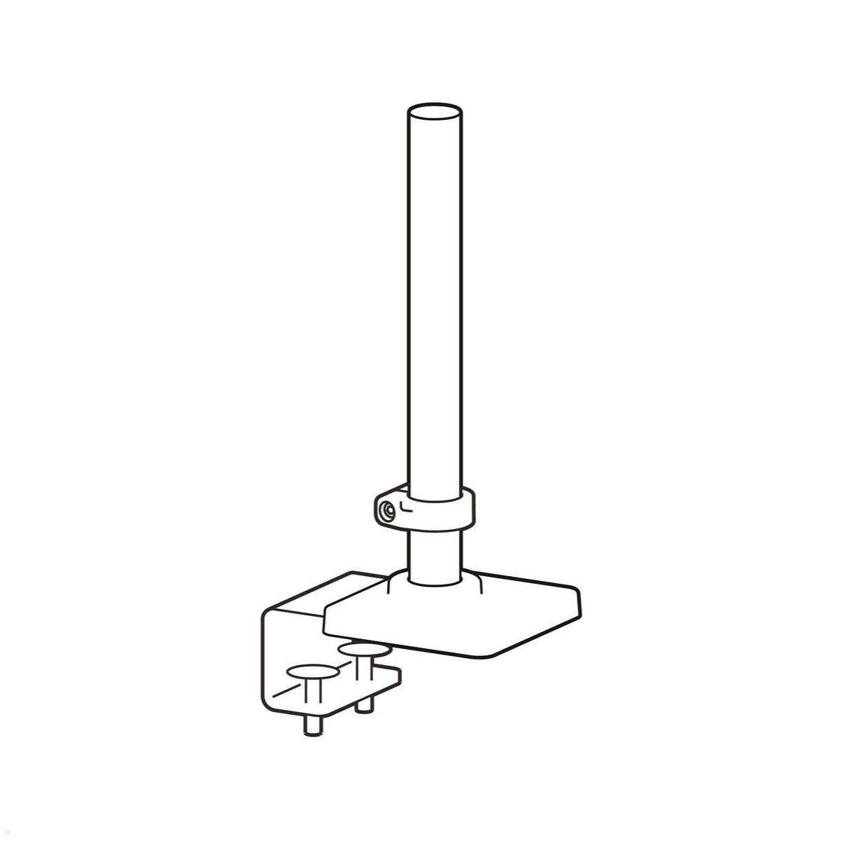 Ergotron Zubehör für LX Pro C-Klemme mit hoher Säule Zeichnung