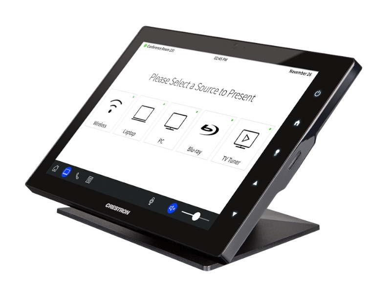 Crestron Touchpanel Bedieneinheit 7 Zoll, schwarz Mediensteurng im Tischstand(optional)