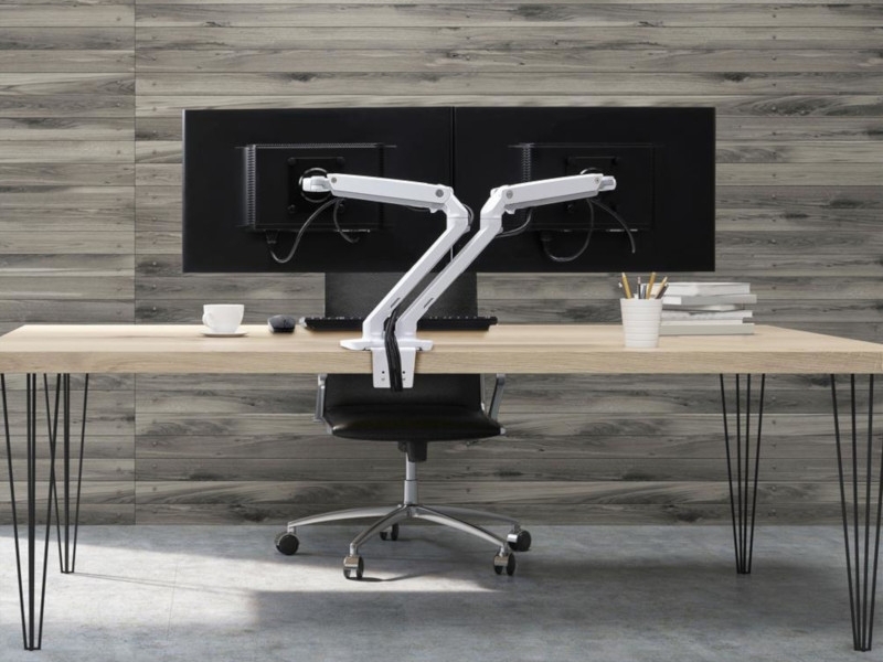 Ergotron MXV Dual Monitor Tischhalterung bis 24Zoll (45-496-216) Anwendungsbeispiel