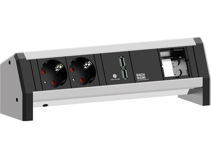Bachmann DESK 1 1x USB-Charger 2x Steckdose 1x Custom Modul 902.0182 Bachmann DESK 1 1x USB-Charger 2x Steckdose 1x Custom Modul 902.0182
