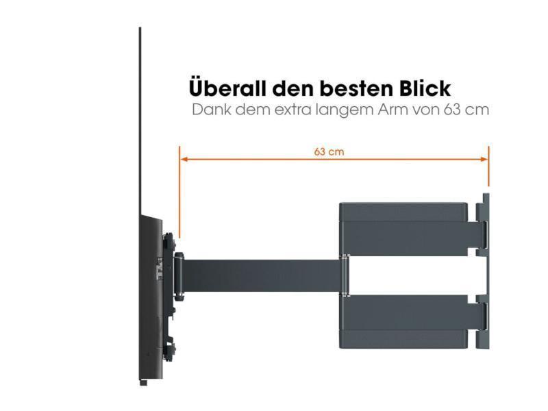 Vogels THIN 546 flache schwenkbare TV Wandhalterung für OLED extra langer Schwenkarm