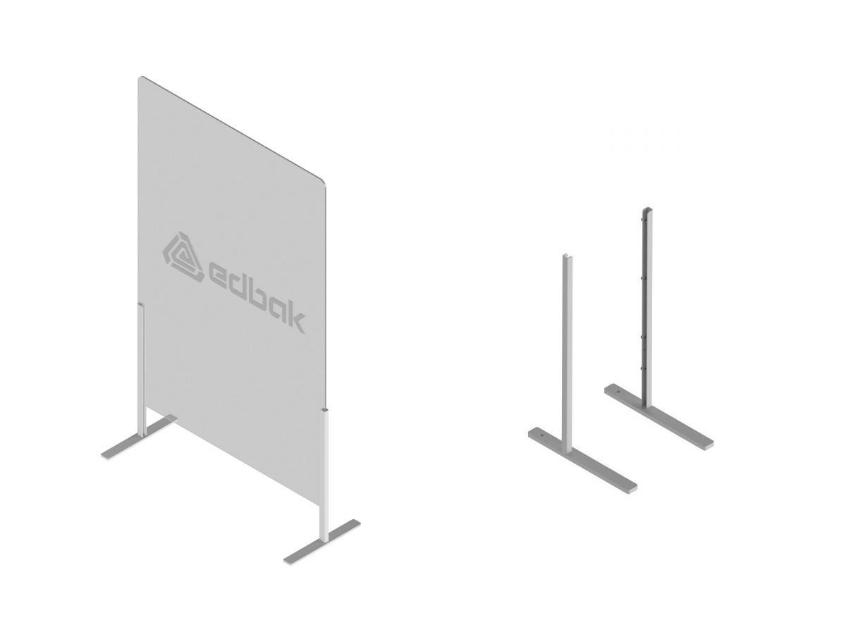 Edbak ProScreen Acrylglas Kassenbereich Schutzscheibe S, Standfuß Edbak ProScreen Acrylglas Kassenbereich Schutzscheibe S, Standfuß