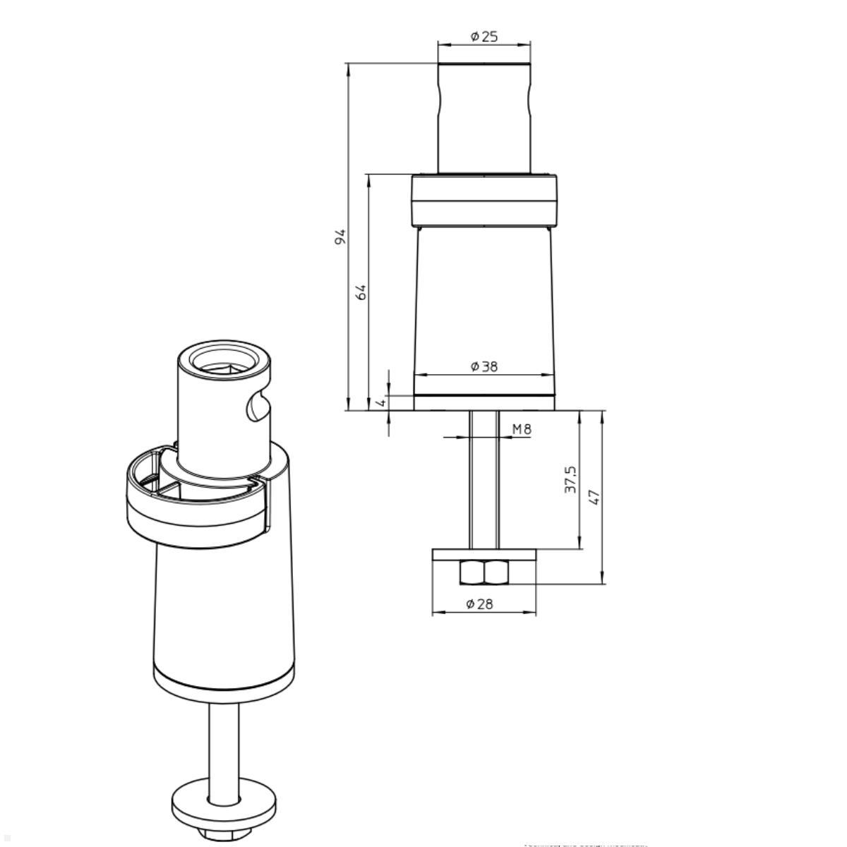 Novus Clu Zubehör Bohrschraubbefestigung 35mm (898+0031+001), Skizze Novus Clu Zubehör Bohrschraubbefestigung 35mm (898+0031+001), Skizze