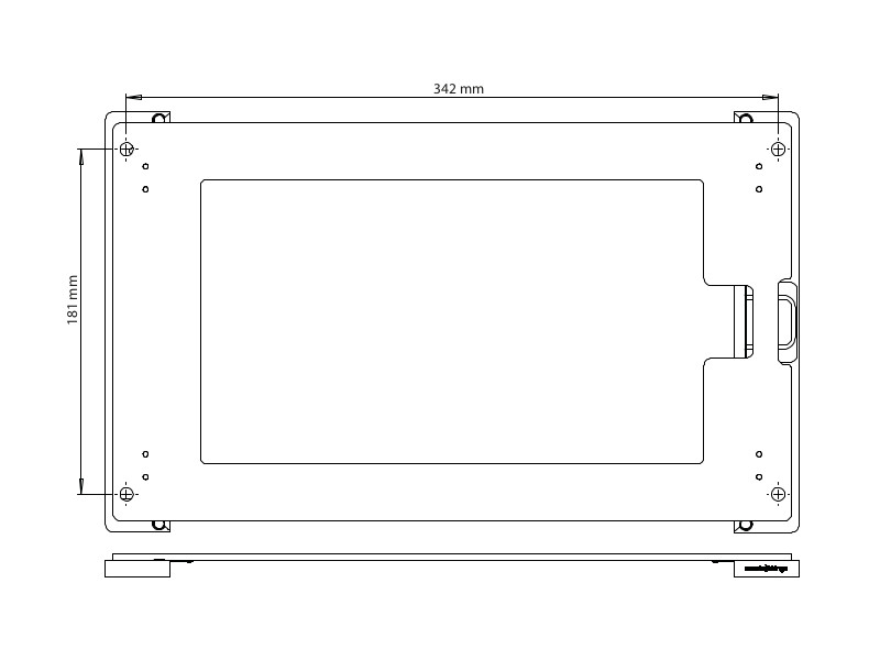 smart things sDock Fix iPad Pro 12.9 Maße back