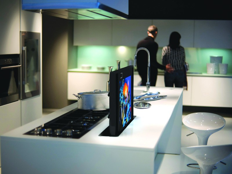 VENSET TS700B elektrischer Einbau TV Lift, 700mm Hub Anwendung Küche VENSET TS700B elektrischer Einbau TV Lift, 700mm Hub Anwendung Küche