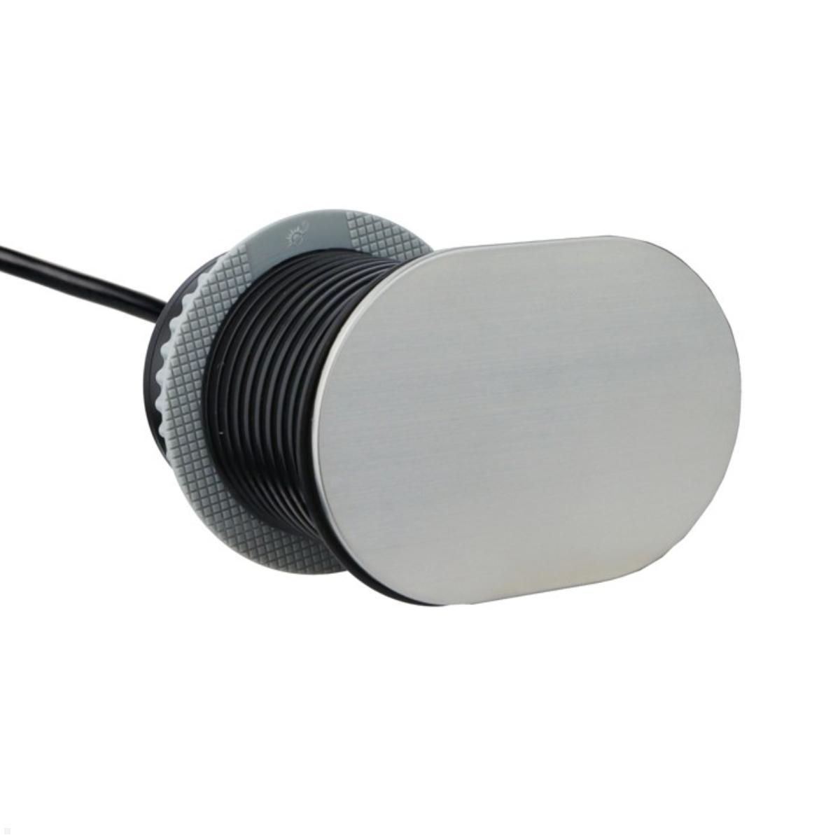 TecLines TES013S Einbausteckdose mit USB-Charger A/C, Schiebedeckel, silber, Einbau Steckdose Schreibtisch