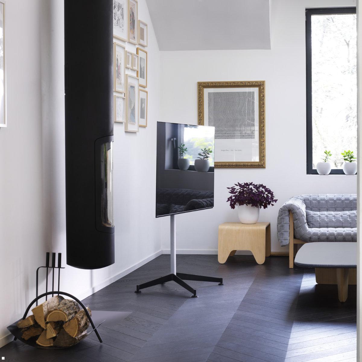 Erard KANA 1200L mobiler TV Ständer 30-55 Zoll, silber / schwarz, feststehend Erard KANA 1200L mobiler TV Ständer 30-55 Zoll, silber / schwarz, feststehend