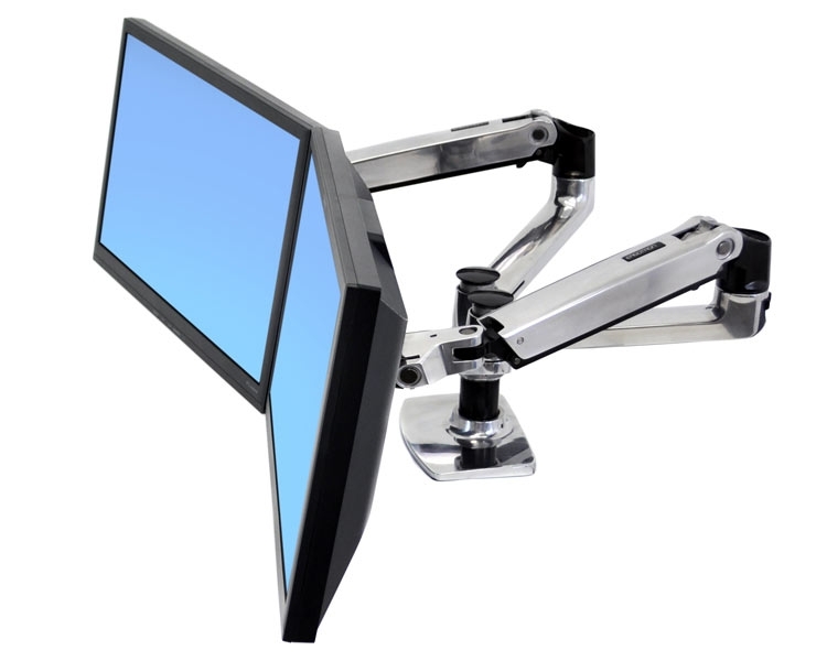 Ergotron LX Dual Tischhalterung für 2 Monitore nebeneinander (45-245-026)