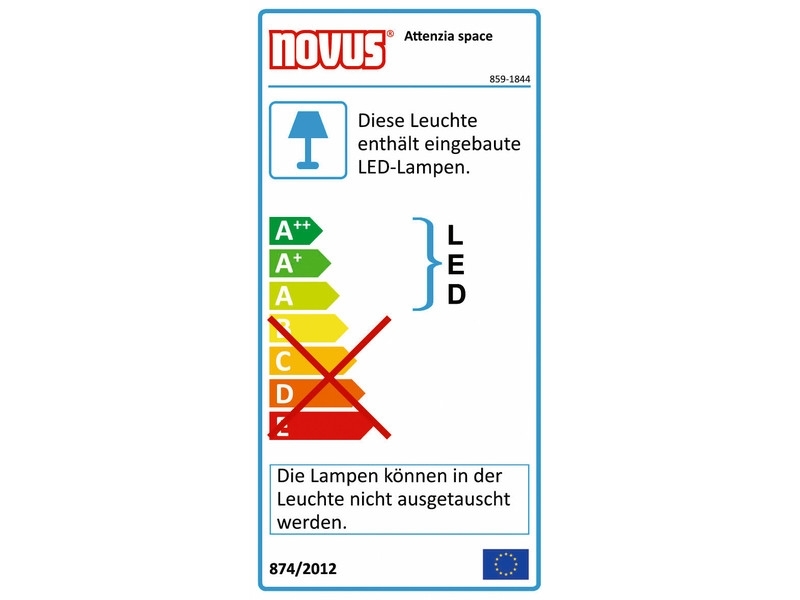 Novus Attenzia space+ LED Stehleuchte drehbar 4000K, schwarz (740+4198+000) Energielabel Novus Attenzia space+ LED Stehleuchte drehbar 4000K, schwarz (740+4198+000) Energielabel