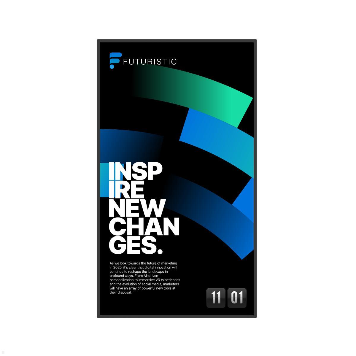 Clevertouch CL Pro Serie Commercial Display 65” (12965CLPRO), Hochformat Clevertouch CL Pro Serie Commercial Display 65” (12965CLPRO), Hochformat