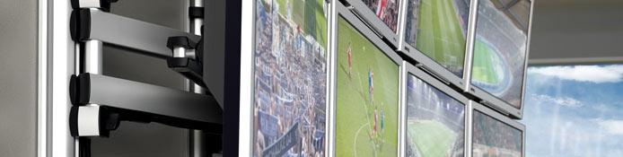 Mehrere Bildschirme nebeneinander / übereinander / Rücken-an-Rücken Mehrere Bildschirme nebeneinander / übereinander / Rücken-an-Rücken