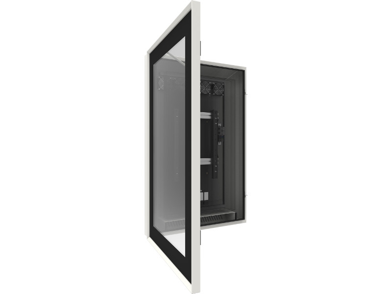 SmartMetals Outdoor Gehäuse Wandhalter für Displays bis 2500cd 55 Zoll Hochformat Servicezugang