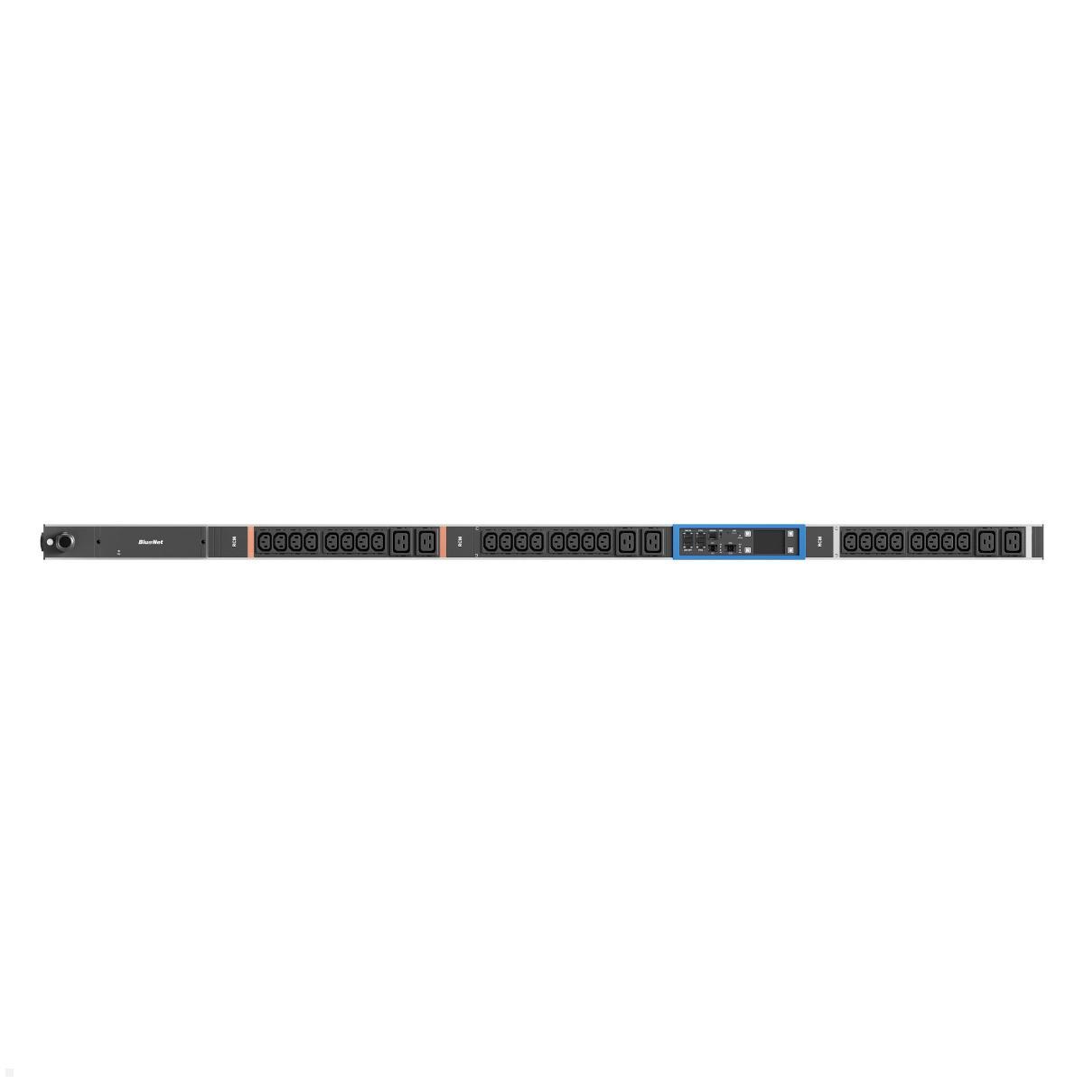 Bachmann BN PRO Metered RCM – 16A Rack PDU mit 24xC13 / 6xC19 & Display, 3,0m CEE 16A/5p (BM0015591) Maße
