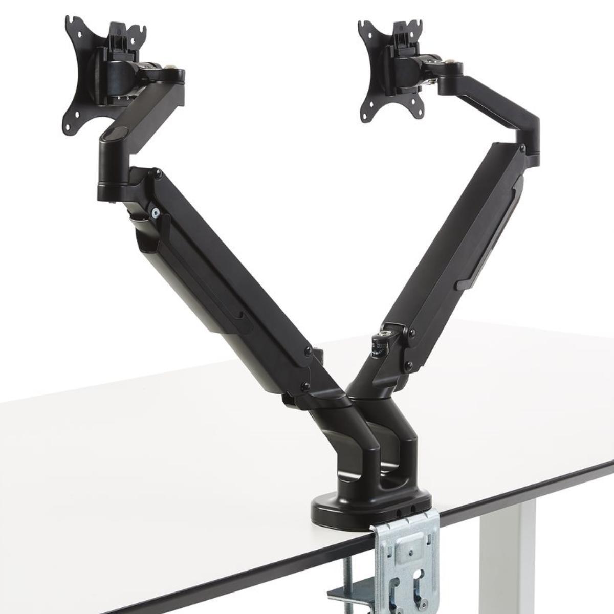 MonLines MTH008B Monitorhalterung 2 Monitore höhenverstellbar, schwarz MonLines MTH008B Monitorhalterung 2 Monitore höhenverstellbar, schwarz