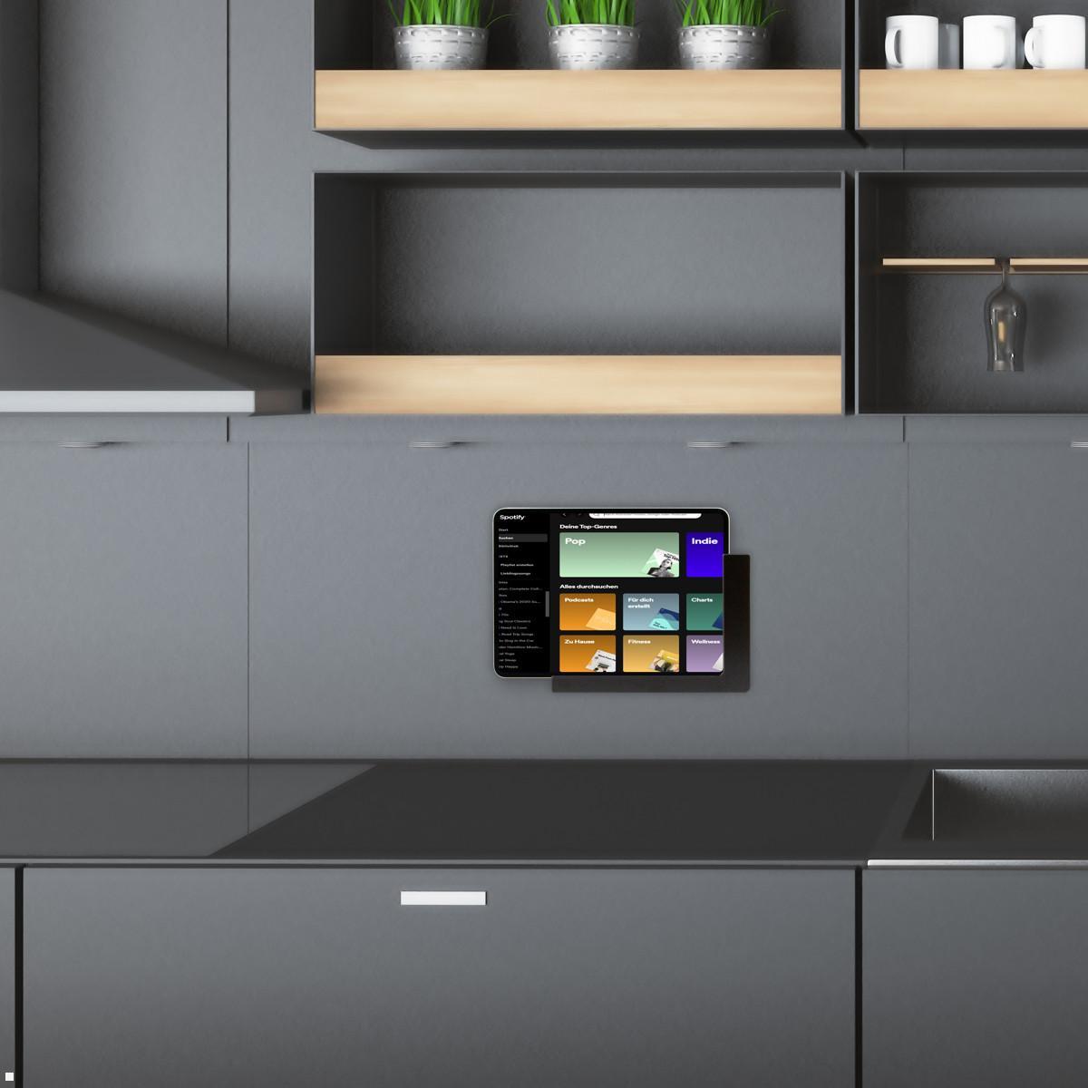 TabLines TWP009B Wandhalterung für Apple Air 2 9.7, schwarz, Anwendung Küche TabLines TWP009B Wandhalterung für Apple Air 2 9.7, schwarz, Anwendung Küche