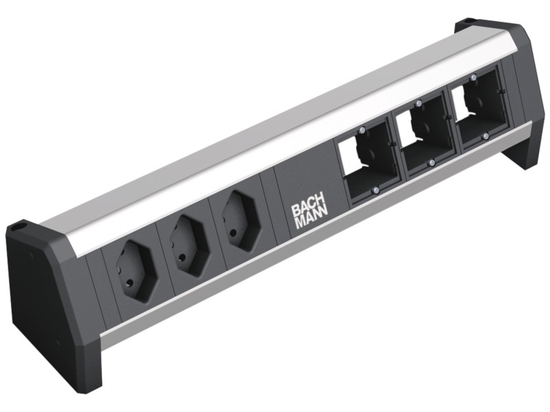 Bachmann DESK 1 3x Steckdose CH, 3x Custom Modul (902.010) Bachmann DESK 1 3x Steckdose CH, 3x Custom Modul (902.010)