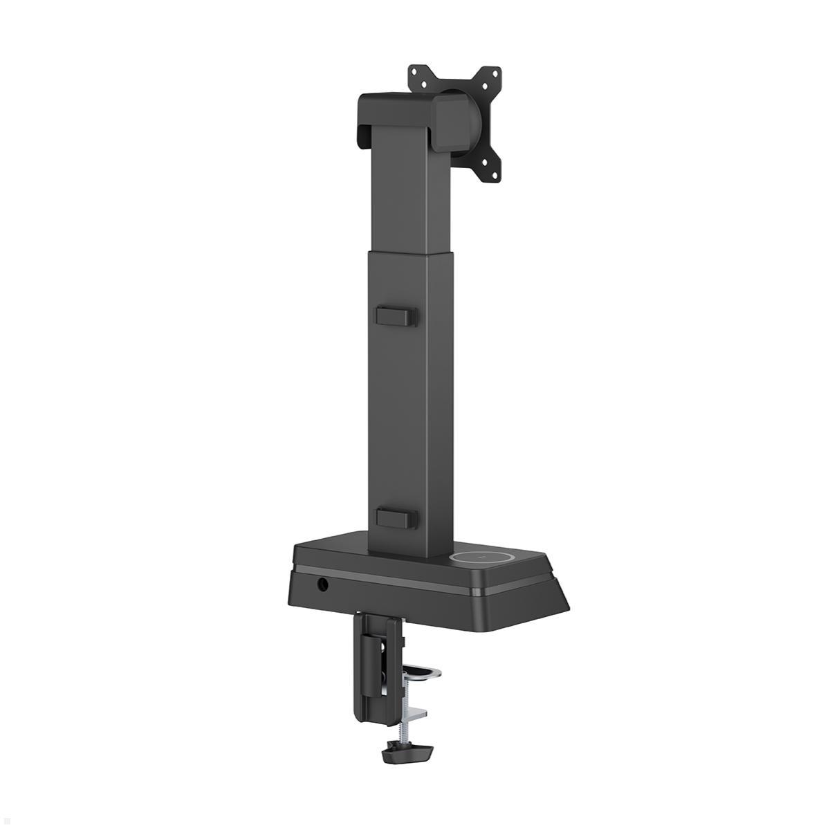 MonLines MTH020B Monitor Tischhalterung elektrisch 17 - 32 Zoll, schwarz, Tischklemme