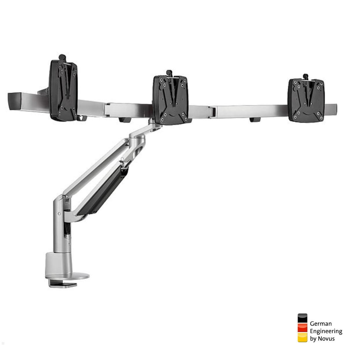 Novus Clu Plus X3 C Monitorhalterung für 3 Monitore (993+2019+000), silber