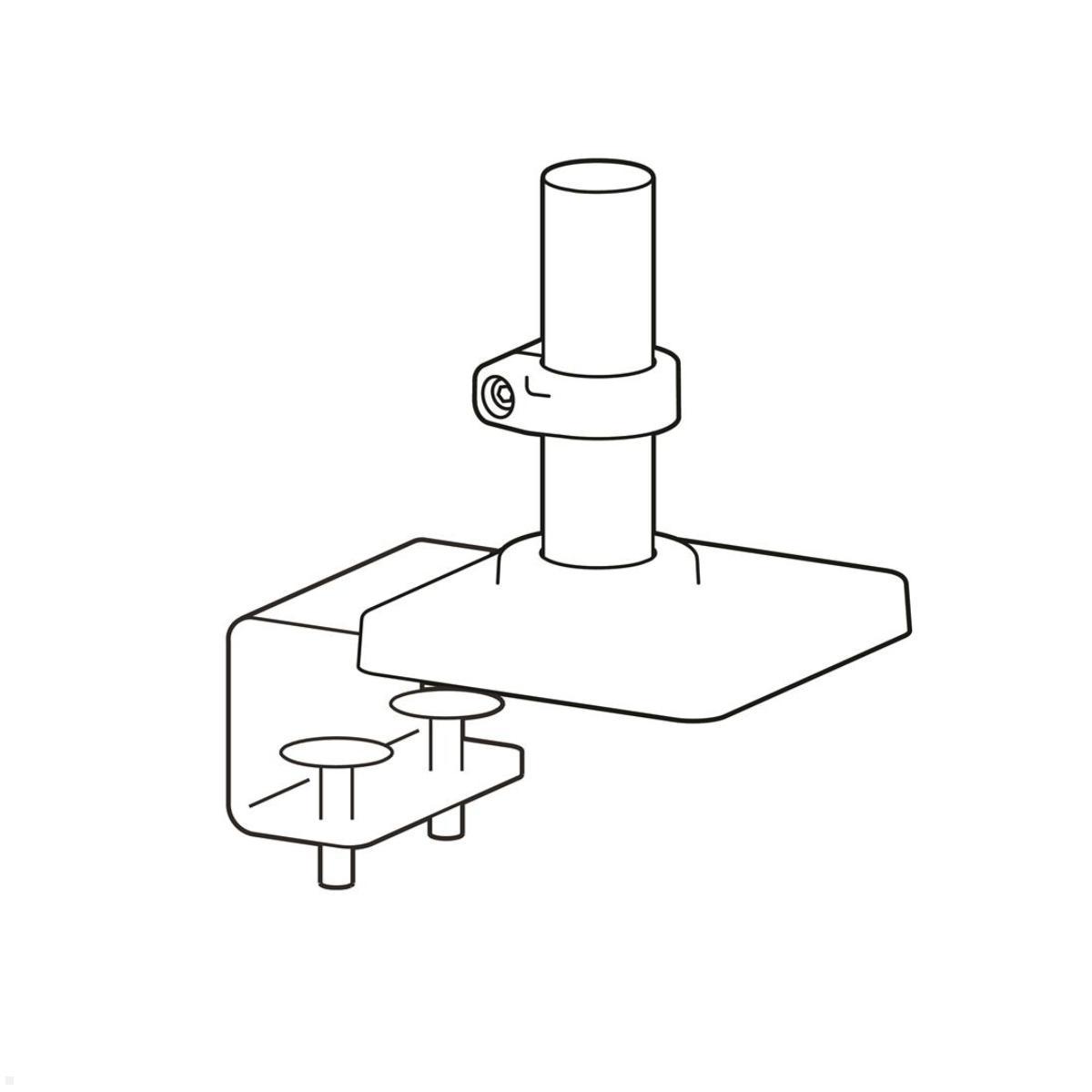 Ergotron LX Pro Tischfuß C-Klemme Zeichnung