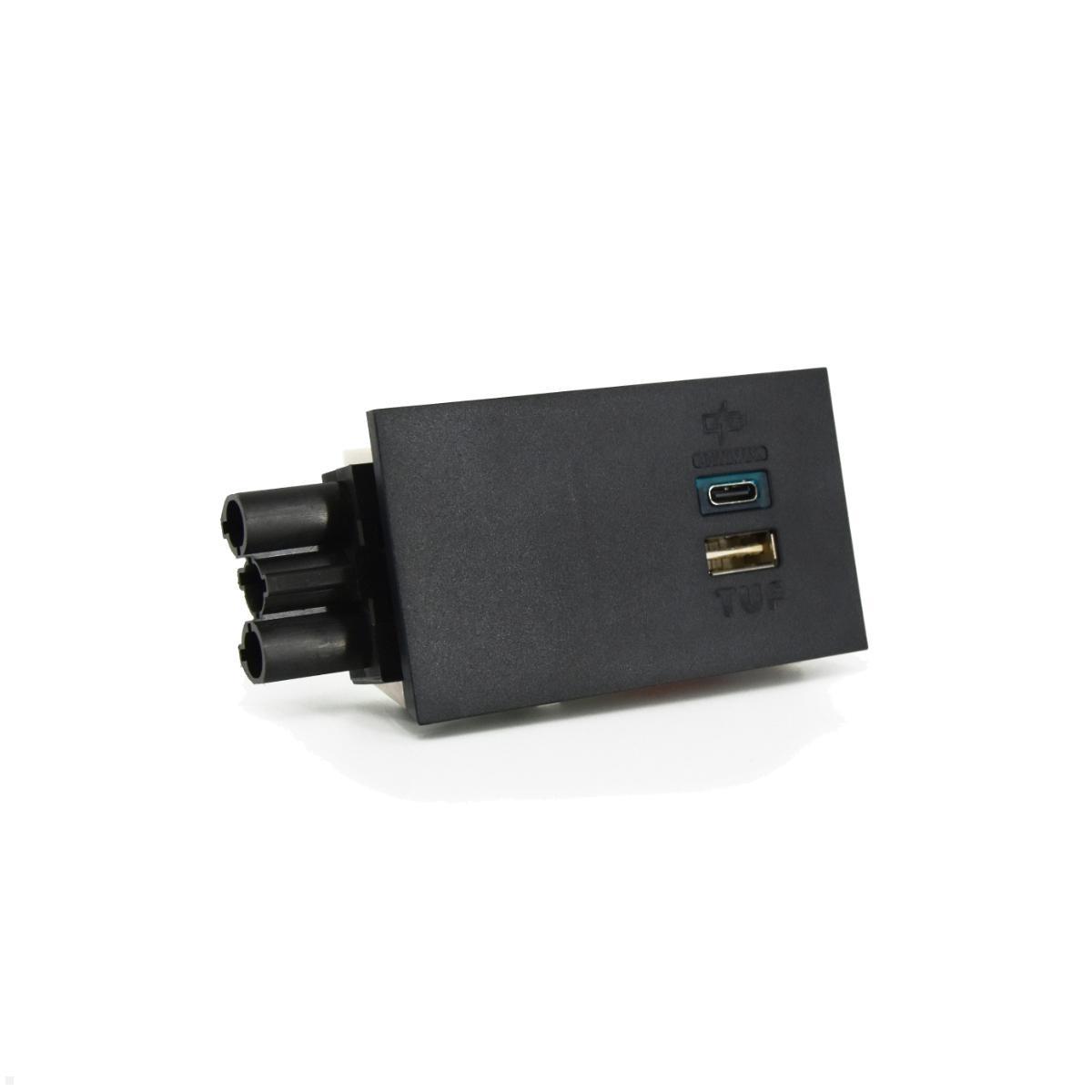Dataflex Bento Desktop Locker Zubehör USB A/C Ladestation 30W (26.103), schwarz Dataflex Bento Desktop Locker Zubehör USB A/C Ladestation 30W (26.103), schwarz