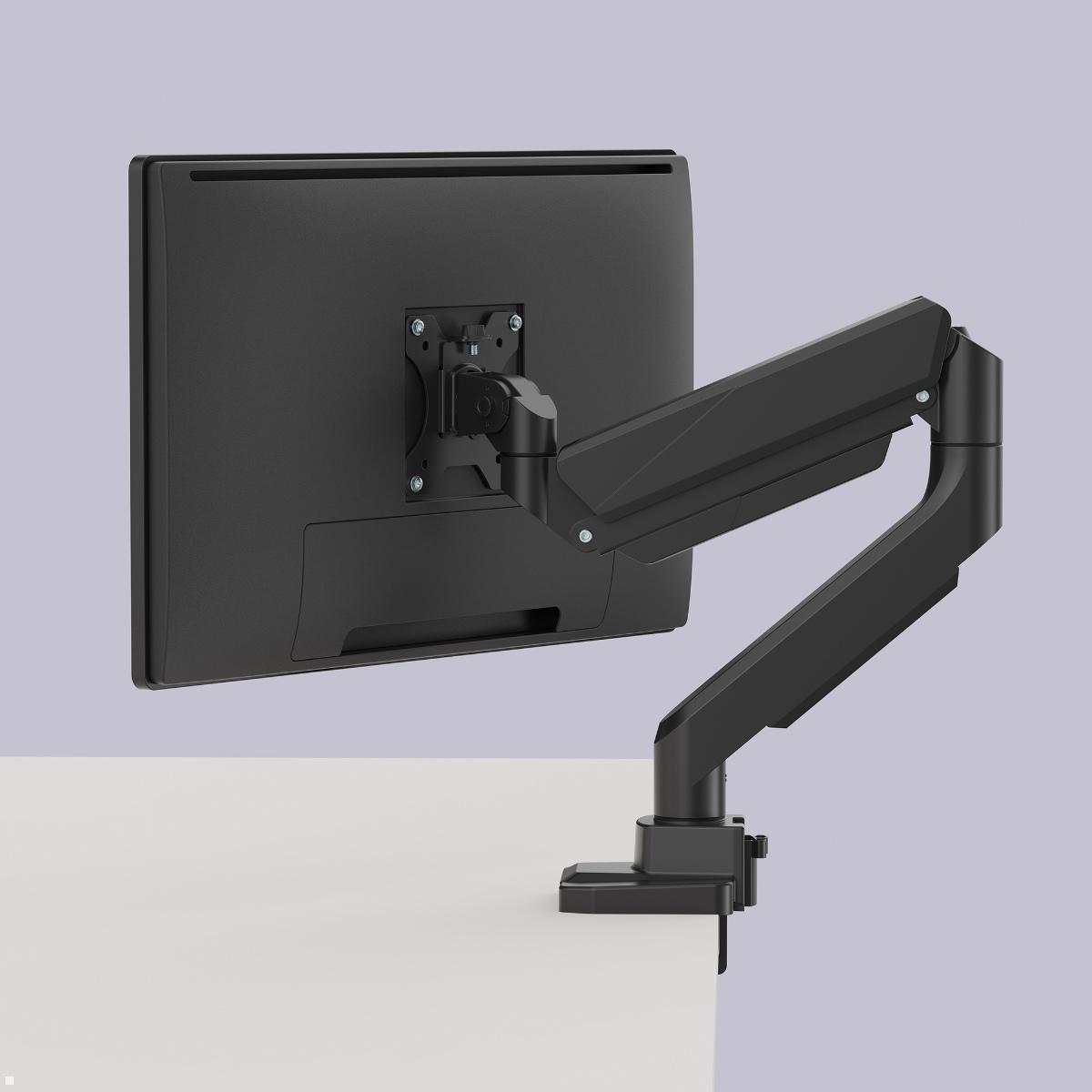 Fellowes Swing Single Monitor Tischhalterung (100091675), schwarz, Anwendungsbeispiel