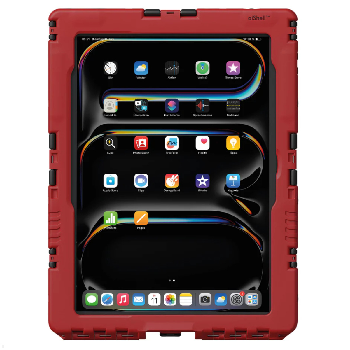 Andres Industries aiShell Pro 11 für Apple iPad Pro 11.0 (M4), rot Andres Industries aiShell Pro 11 für Apple iPad Pro 11.0 (M4), rot