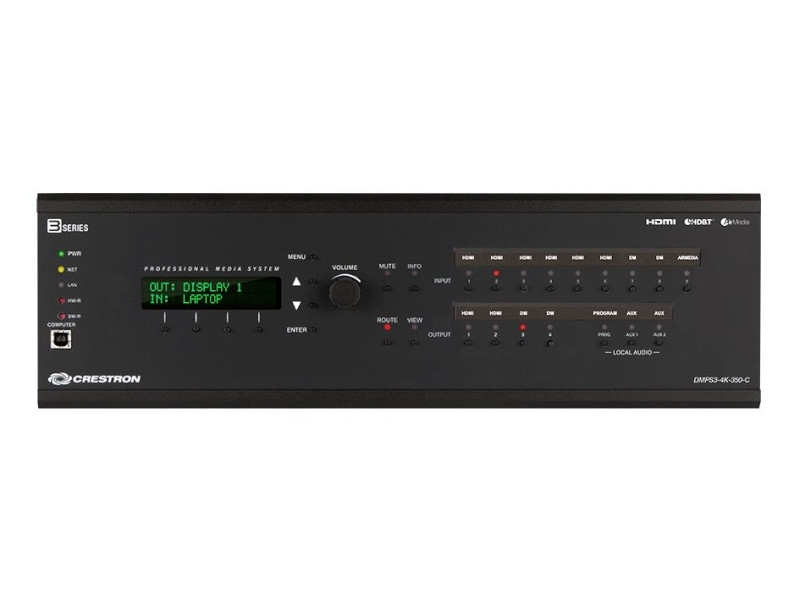 Crestron 4K-DigitalMedia Präsentationssystem 350-C Serie-3 mit Streaming Front