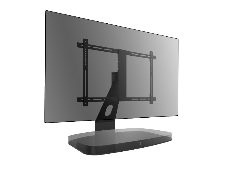 Cavus TV Ständer mit Sonos Playbase Halterung, schwarz Anwendungsbeispiel