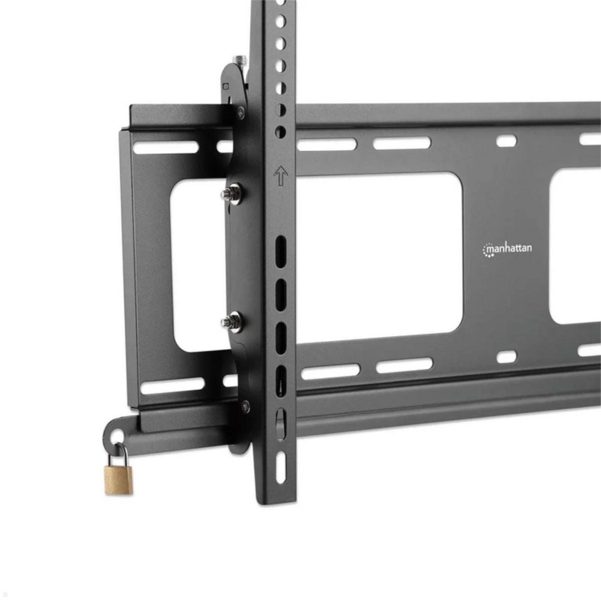 MonLines MWH036B flache Outdoor TV Wandhalterung 37-86 Zoll, diebstahlsicher mit Schloss