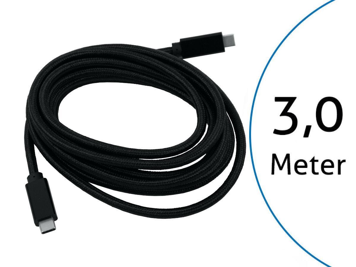 TecLines TUC012B USB-C auf USB-C 3.1 Kabel 2. Generation, 3 m, schwarz TecLines TUC012B USB-C auf USB-C 3.1 Kabel 2. Generation, 3 m, schwarz