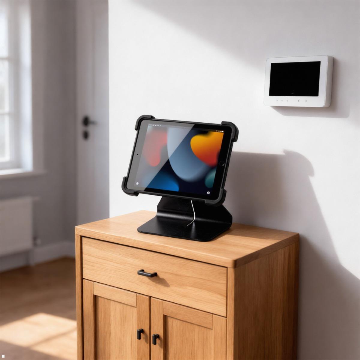 TabLines TTS011W Tablet Tischständer neigbar - weiß, Tablet Standfuß