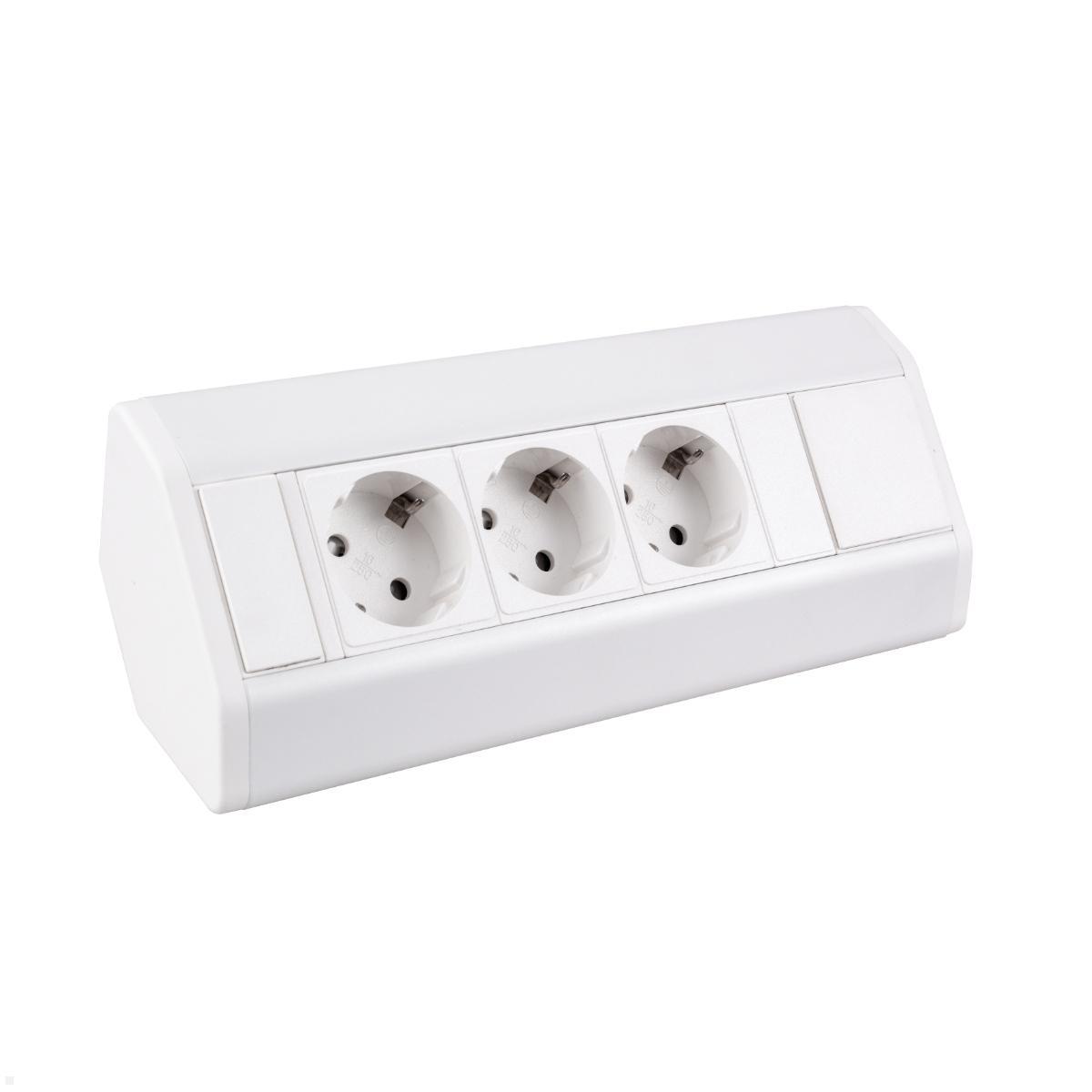 TecLines TAS001W 3-fach Ecksteckdose, weiß TecLines TAS001W 3-fach Ecksteckdose, weiß